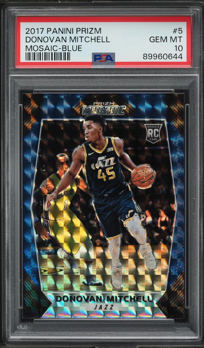 2017 Panini Prizm Mosaic Basketball Blue Donovan Mitchell #5