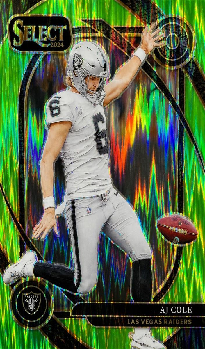 2024 Panini Select Football Neon Green Shock AJ Cole #203