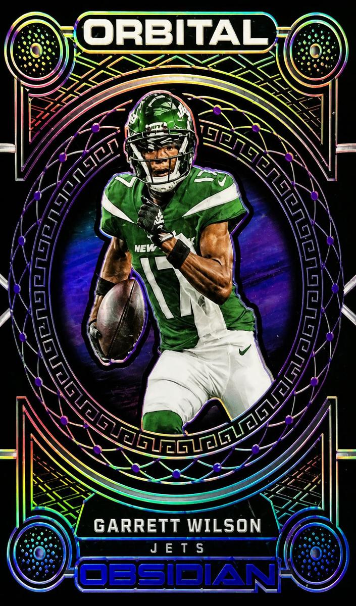 2023 Panini Obsidian Football Electric Etch Purple Garrett Wilson #17
