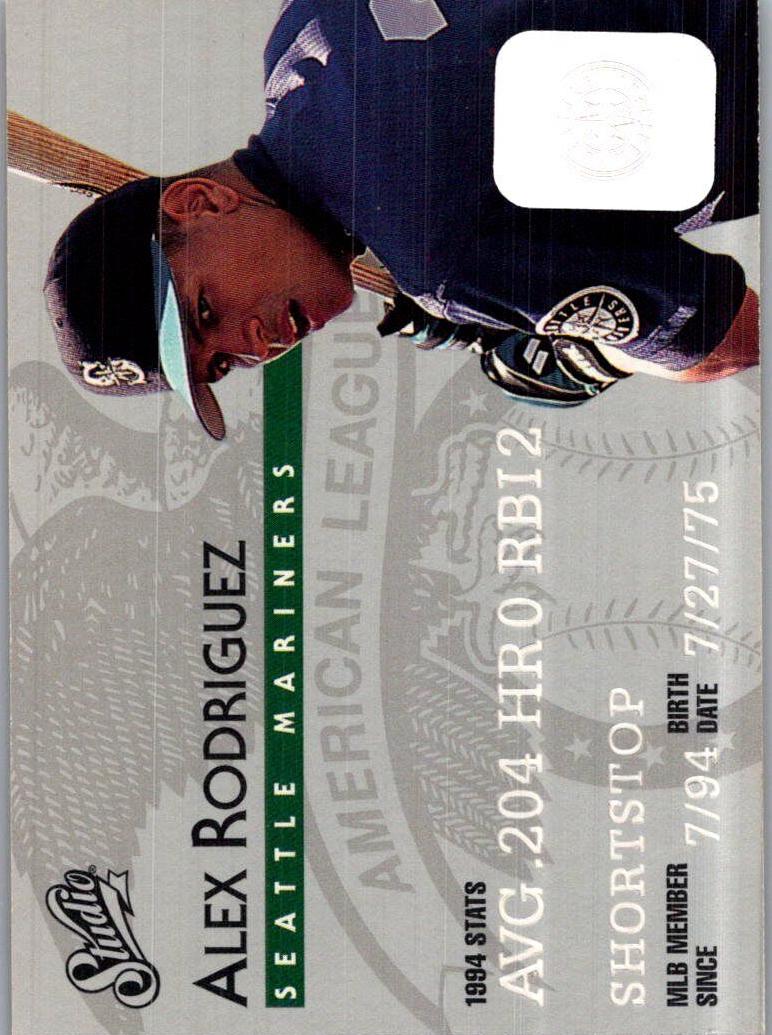 1995 Studio Baseball Alex Rodriguez #18
