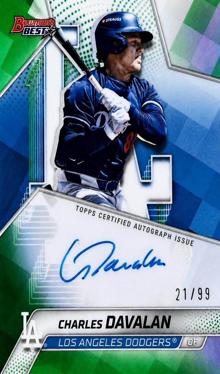 2025 Bowman's Best Baseball Green Refractor Charles Davalan #B25-CDAV