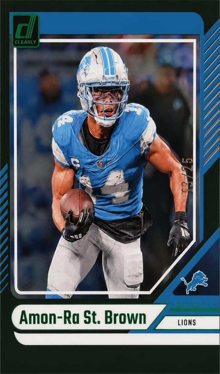 2024 Panini Clearly Donruss Football Green Amon-Ra St. Brown #19 PSA 10