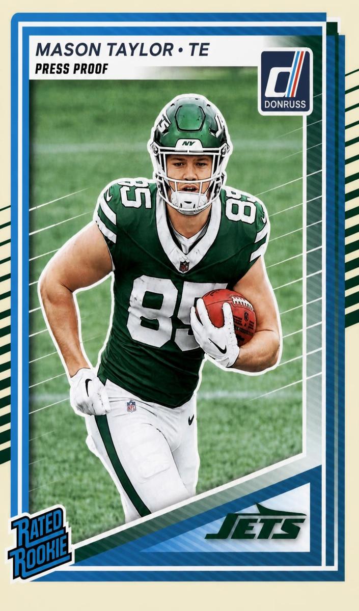 2025 Panini Donruss Football Press Proof Yellow Mason Taylor #328