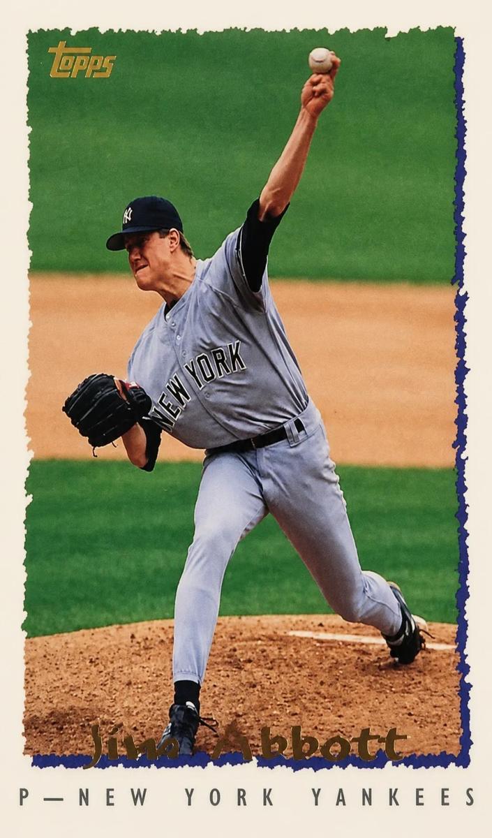 1995 Topps Baseball Jim Abbott #60 PSA 9