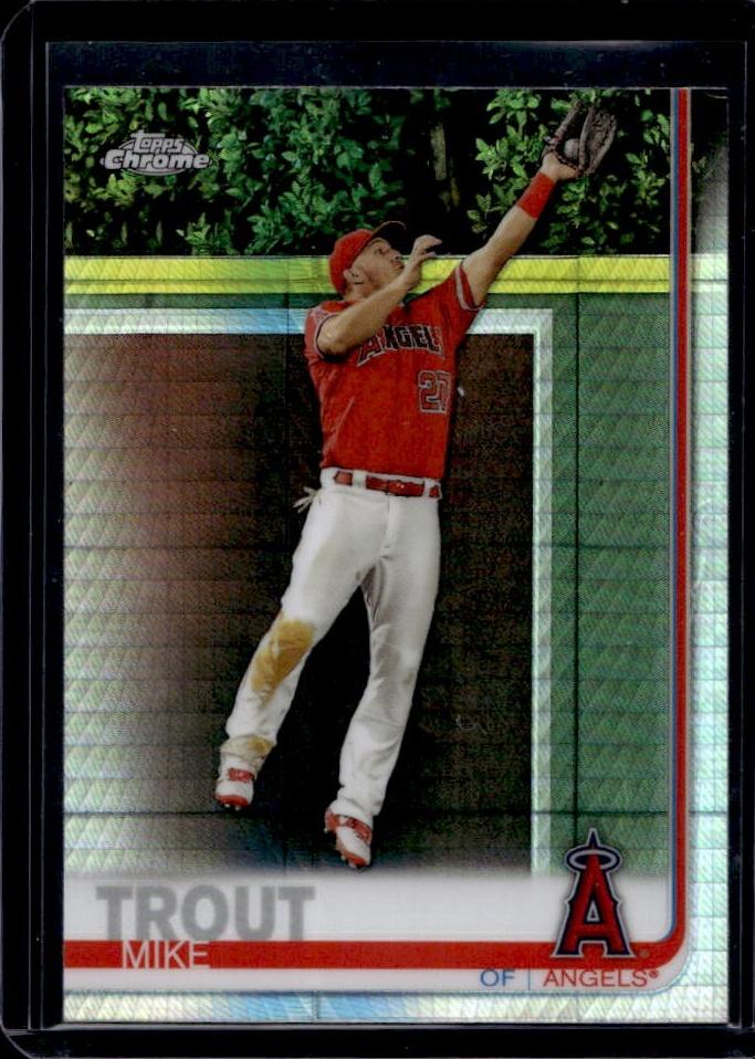 2019 Topps Chrome Baseball Prism Refractor Mike Trout #200