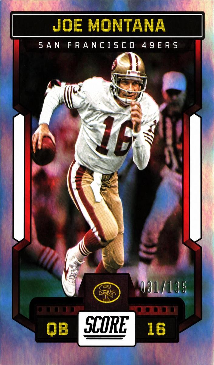 2023 Panini Score Football Circular Joe Montana #178