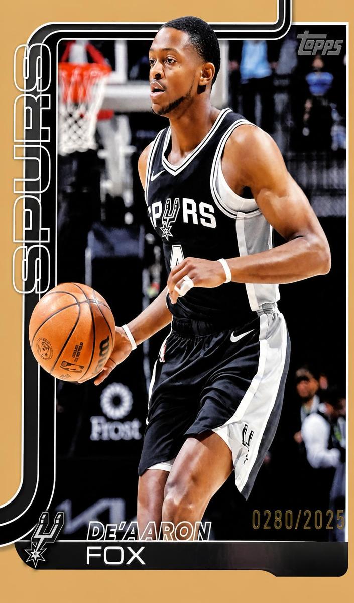2025 Topps Basketball Gold De'Aaron Fox #196