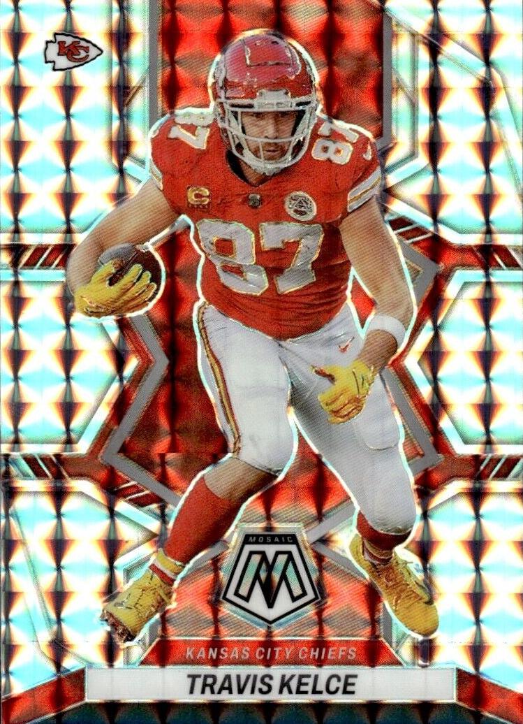2022 Panini Mosaic Football Silver Travis Kelce #97 PSA 9