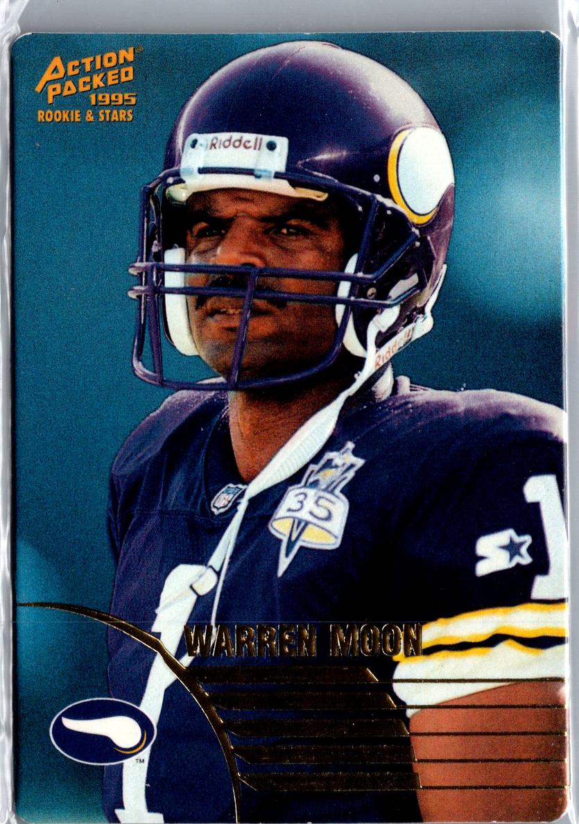 1995 Action Packed Rookies and Stars Football Warren Moon #28