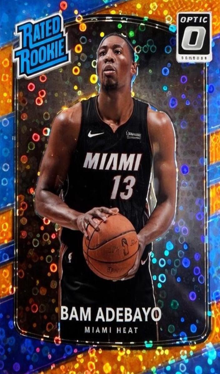 2017 Donruss Optic Basketball Orange Fast Break Bam Adebayo #187 PSA 10