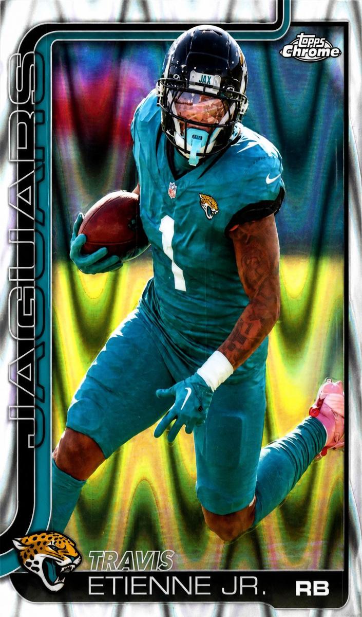 2025 Topps Chrome Football RayWave Refractor Travis Etienne Jr. #139