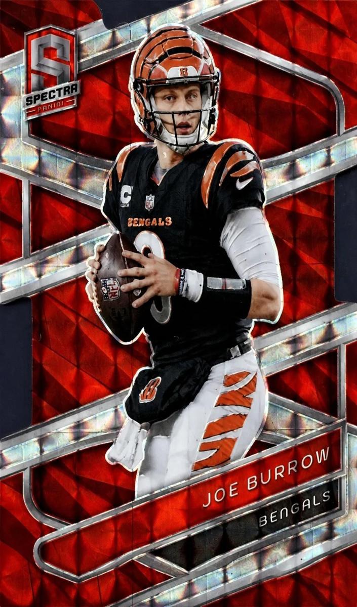 2024 Panini Spectra Football Neon Orange Die Cut Joe Burrow #25