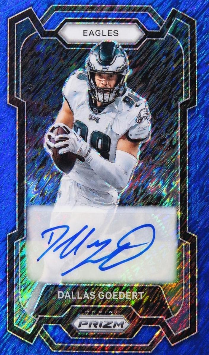 2023 Panini Prizm Football Blue Shimmer Dallas Goedert #238