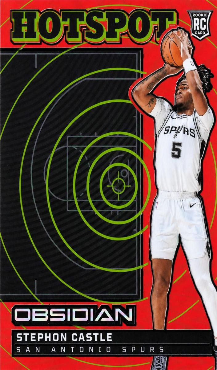 2024 Panini Obsidian Basketball Electric Etch Orange Flood Stephon Castle #6