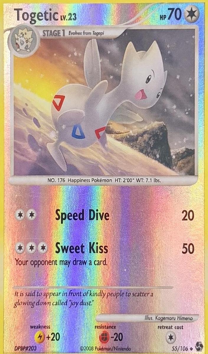 2008 Pokemon Diamond & Pearl Great Encounters Reverse Holo Togetic #55 CGC 8