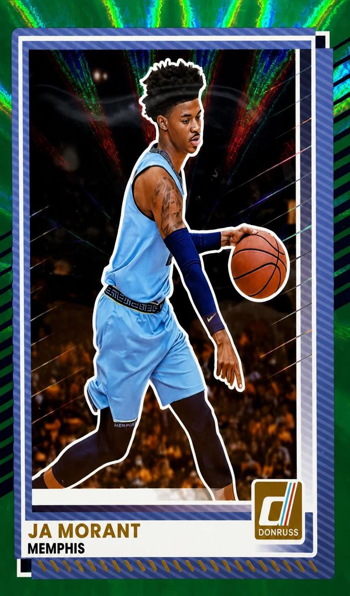 2025 Panini Donruss Basketball Holo Green Laser Ja Morant #110