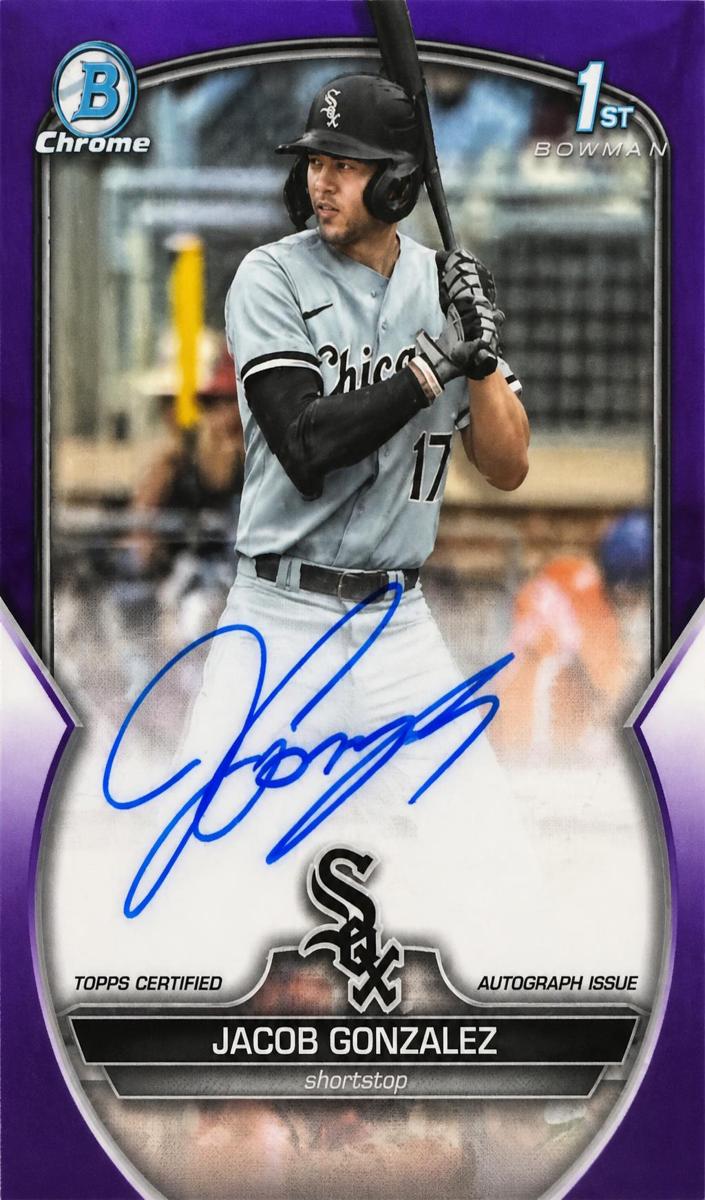 2023 Bowman Draft Chrome Baseball Purple Jacob Gonzalez #CDA-JGO PSA 9