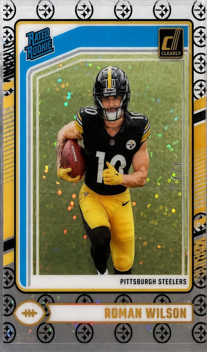 2024 Panini Clearly Donruss Football Team Logos Roman Wilson #77