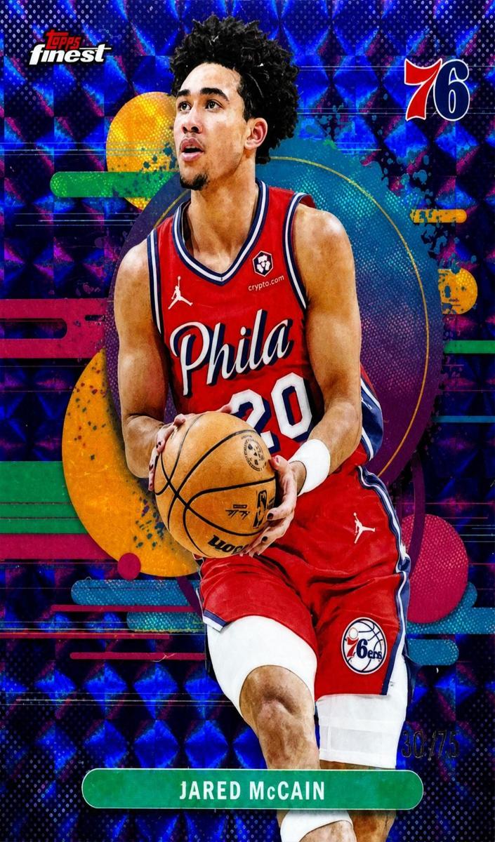 2025 Topps Finest Basketball Purple Geometric Refractor Jared McCain #190