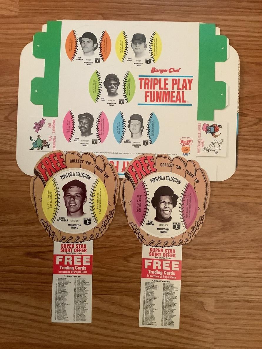 1977 Burger Chef Fun Meal Discs Baseball Rod Carew #NNO PSA 3