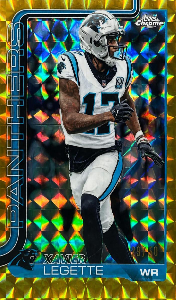 2025 Topps Chrome Football Gold Geometric Refractor Xavier Legette #38