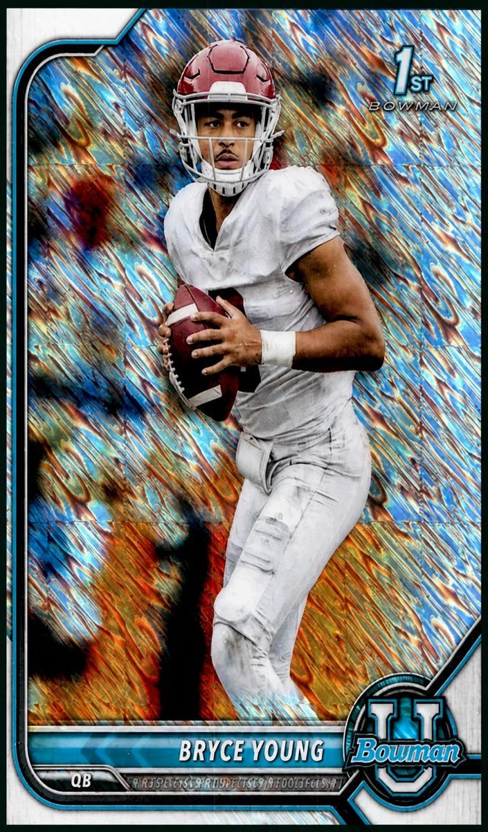 2021 Bowman Chrome University Football Shimmer Refractor Bryce Young #4