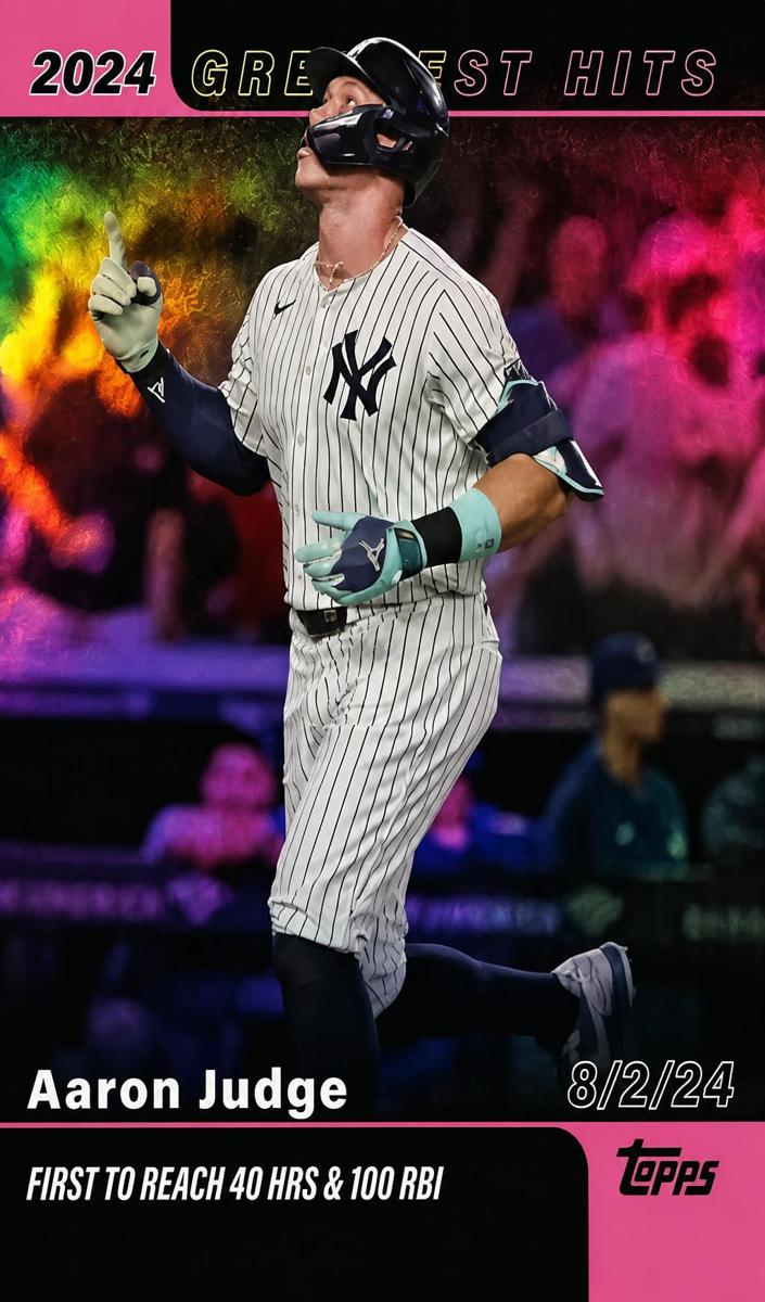 2025 Topps Baseball Pink Foil Aaron Judge #GH-1 SGC 9.5