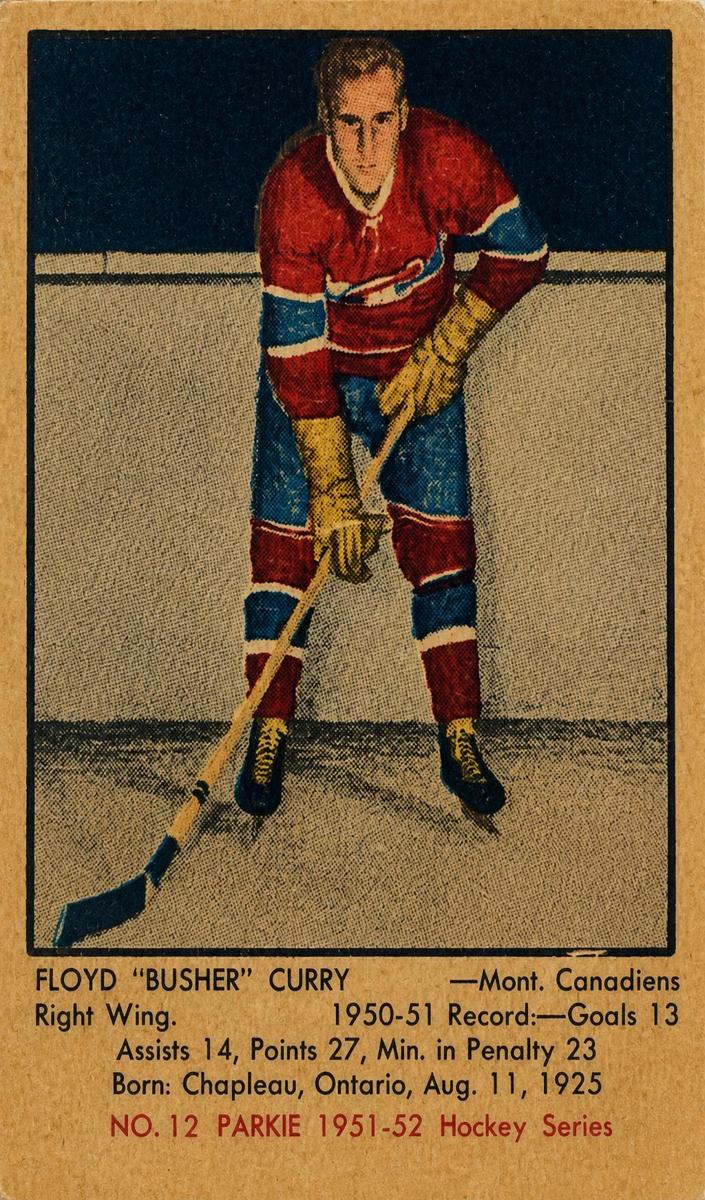 1951 Parkhurst Hockey Floyd Curry #12 PSA 7.5