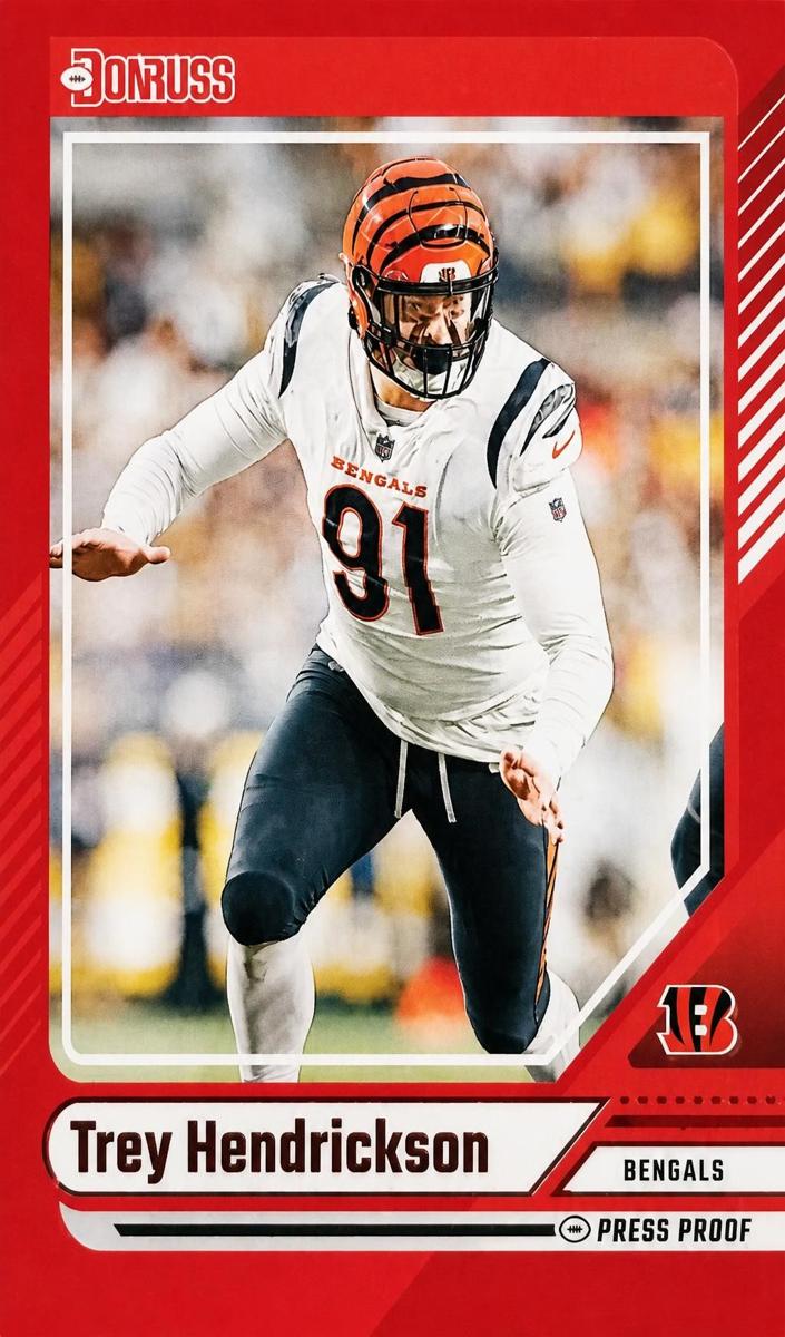 2024 Panini Donruss Football Press Proof Red Trey Hendrickson #167