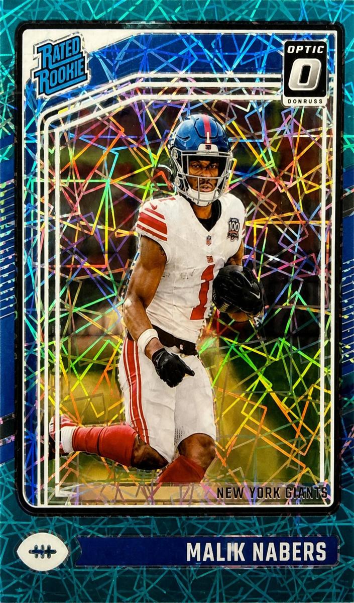 2024 Donruss Optic Football Teal Velocity Malik Nabers #271 PSA 9
