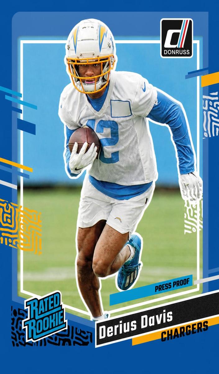 2023 Panini Donruss Football Press Proof Blue Derius Davis #351