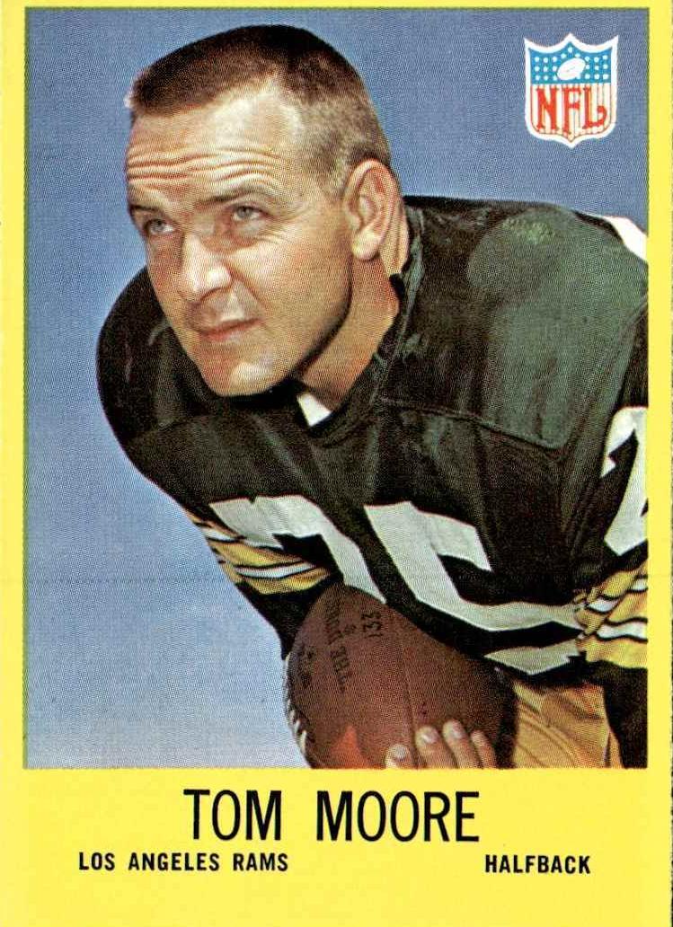 1967 Philadelphia Football Tom Moore #93 PSA 8