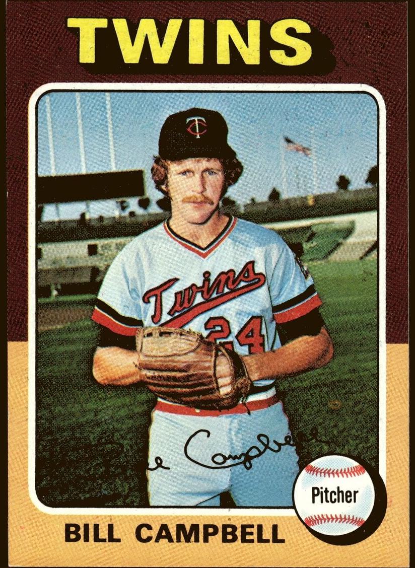1975 Topps Baseball Bill Campbell #226 PSA 8