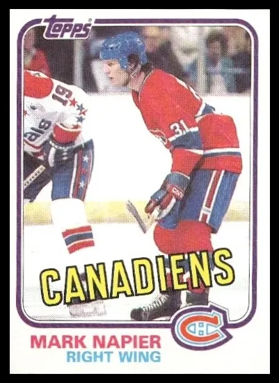 1981 Topps Hockey Mark Napier #23