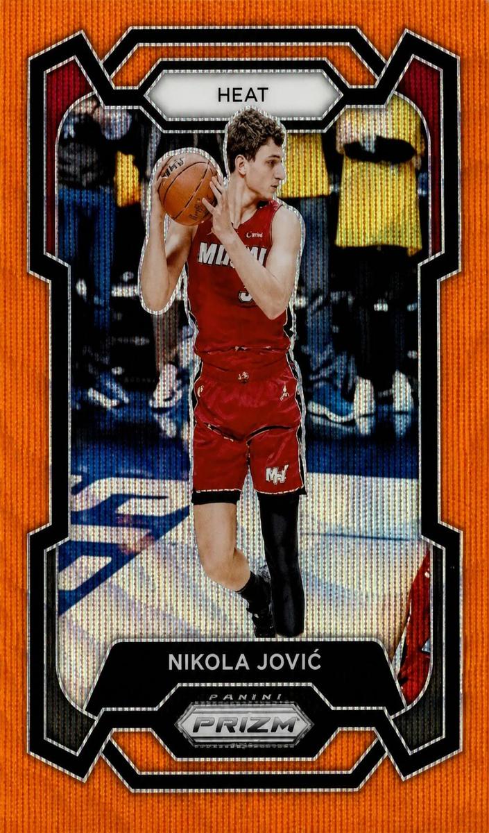 2023 Panini Prizm Basketball Orange Wave Nikola Jovic #121