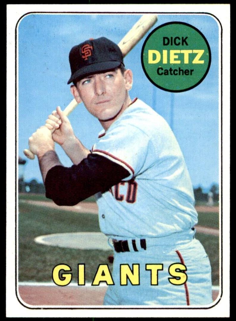 1969 Topps Baseball Dick Dietz #293 PSA 8.5