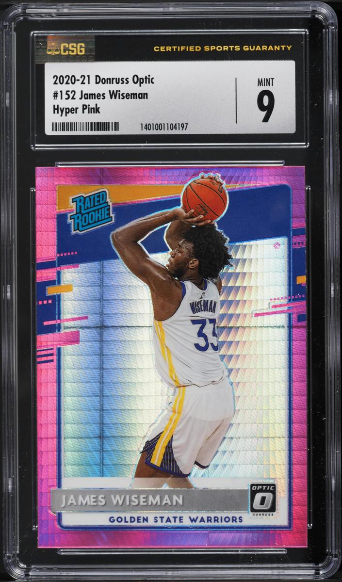 2020 Donruss Optic Basketball Hyper Pink James Wiseman #152 SGC 8