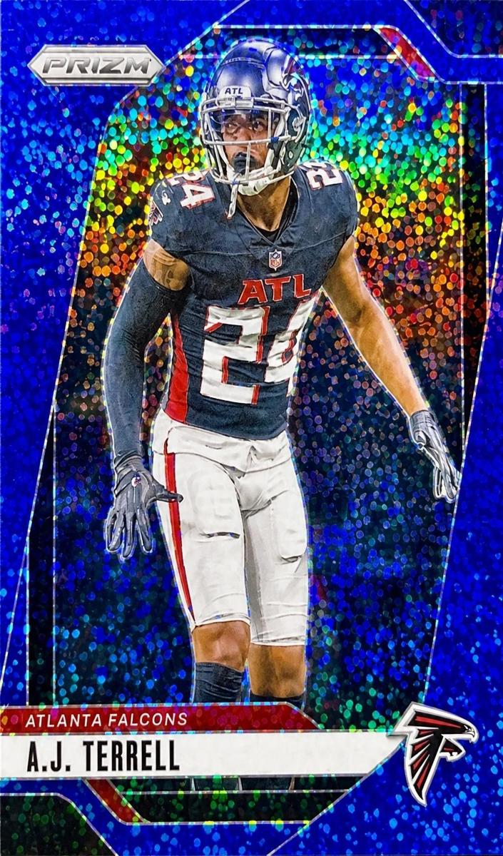 2024 Panini Prizm Football Blue Sparkle A.J. Terrell #15
