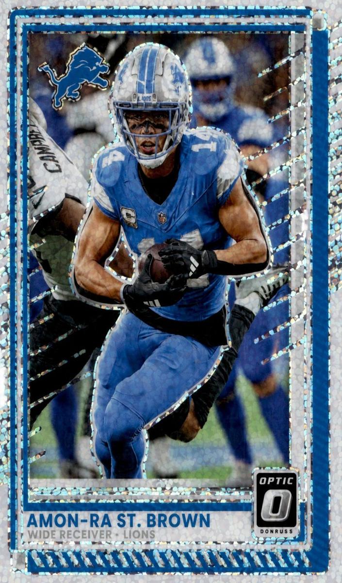 2025 Donruss Optic Football White Sparkle Amon-Ra St. Brown #63