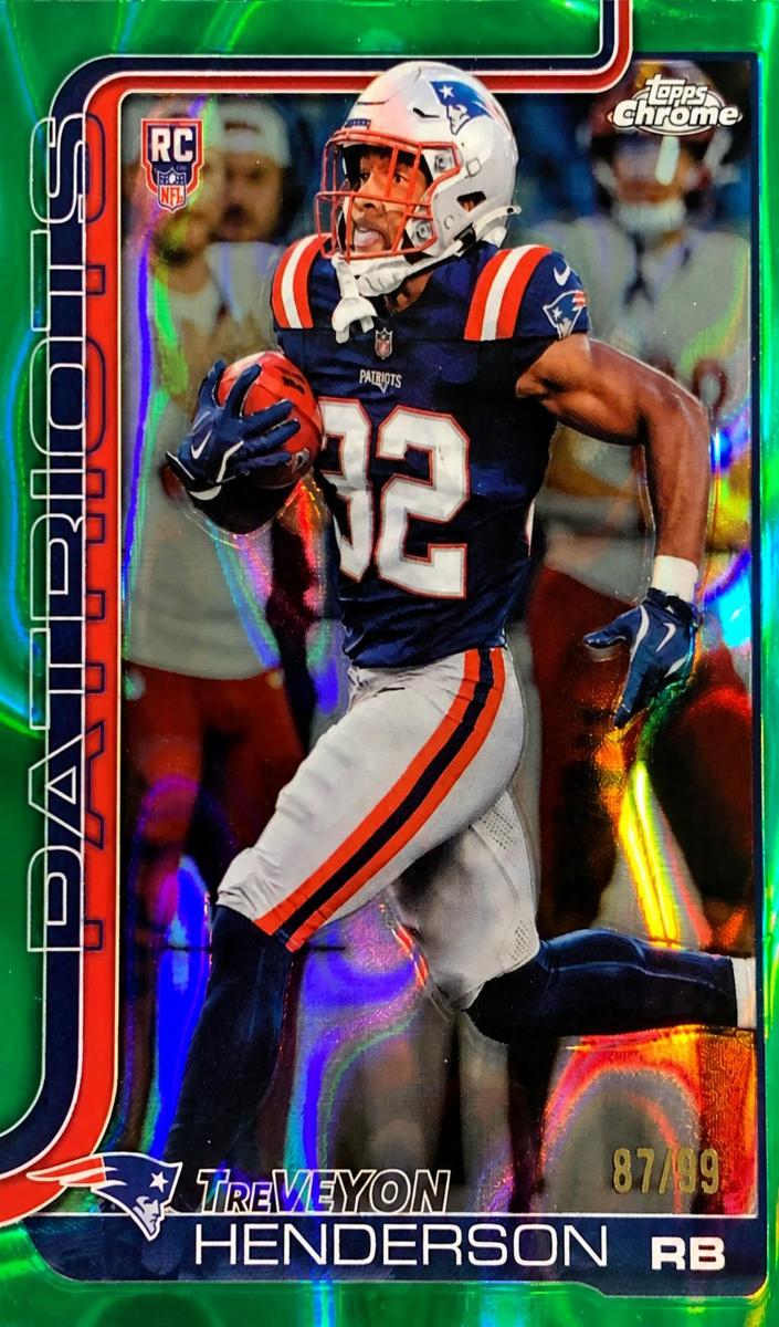 2025 Topps Chrome Football Green Lava Refractor TreVeyon Henderson #328