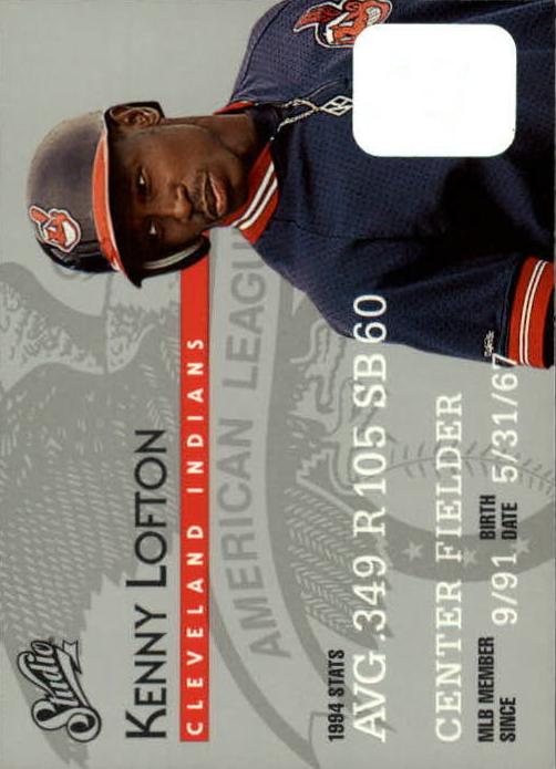 1995 Studio Baseball Kenny Lofton #11