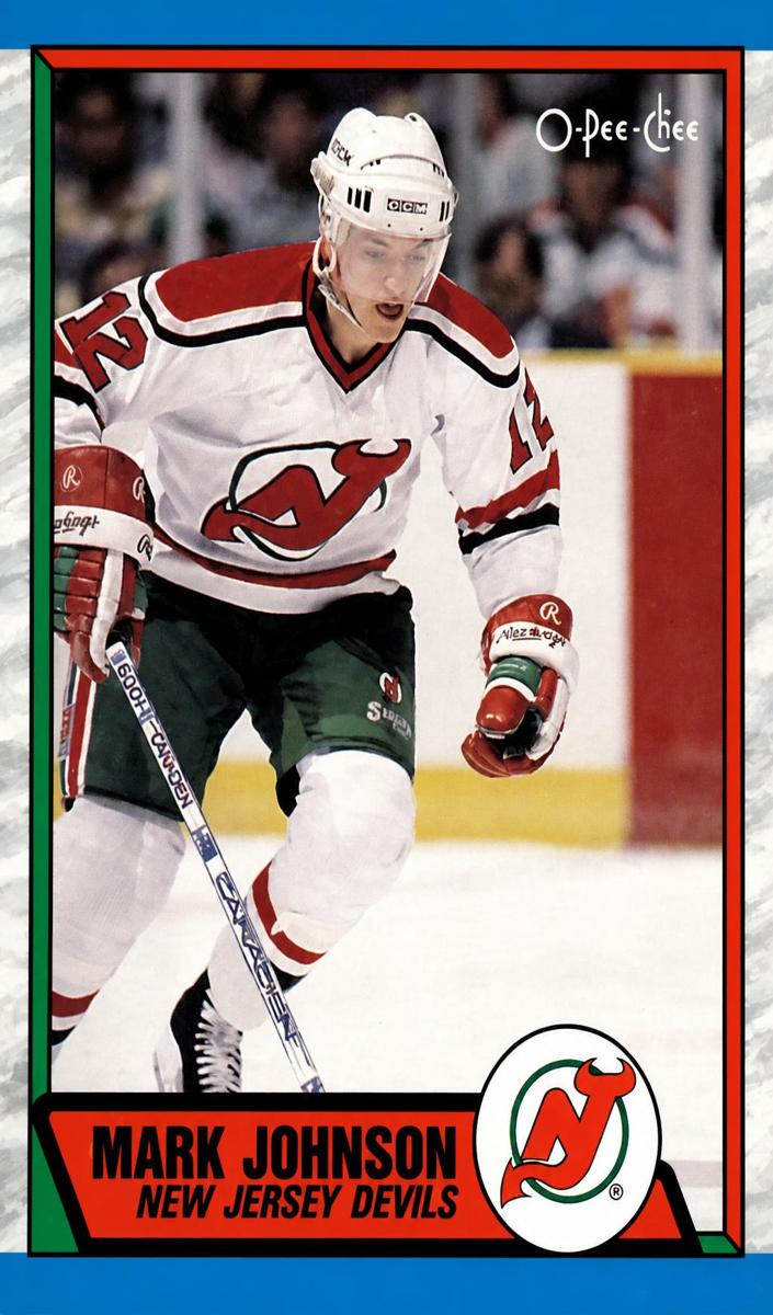 1989 O-Pee-Chee Hockey Mark Johnson #244 PSA 9