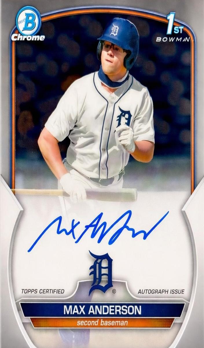 2023 Bowman Draft Chrome Baseball Max Anderson #CDA-MA