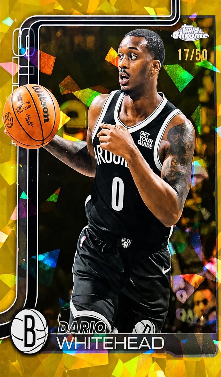 2025 Topps Chrome Sapphire Basketball Gold Dariq Whitehead #91
