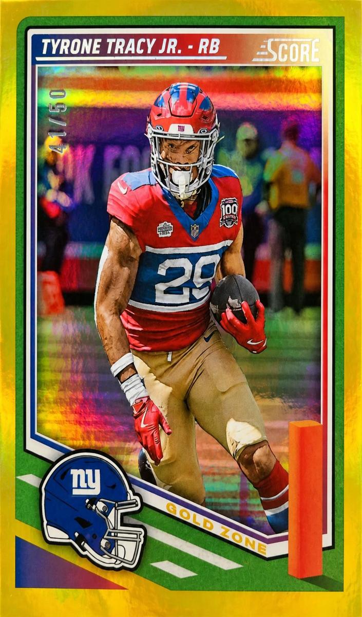 2025 Panini Score Football Gold Zone Tyrone Tracy Jr. #116