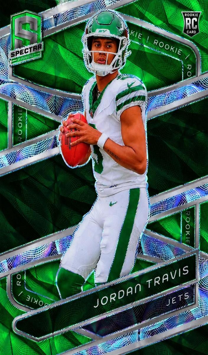 2024 Panini Spectra Football Neon Green Die Cut Jordan Travis #154