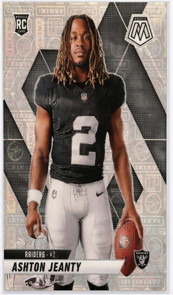 2025 Panini Mosaic Football Silver Knight Ashton Jeanty #287 PSA 10