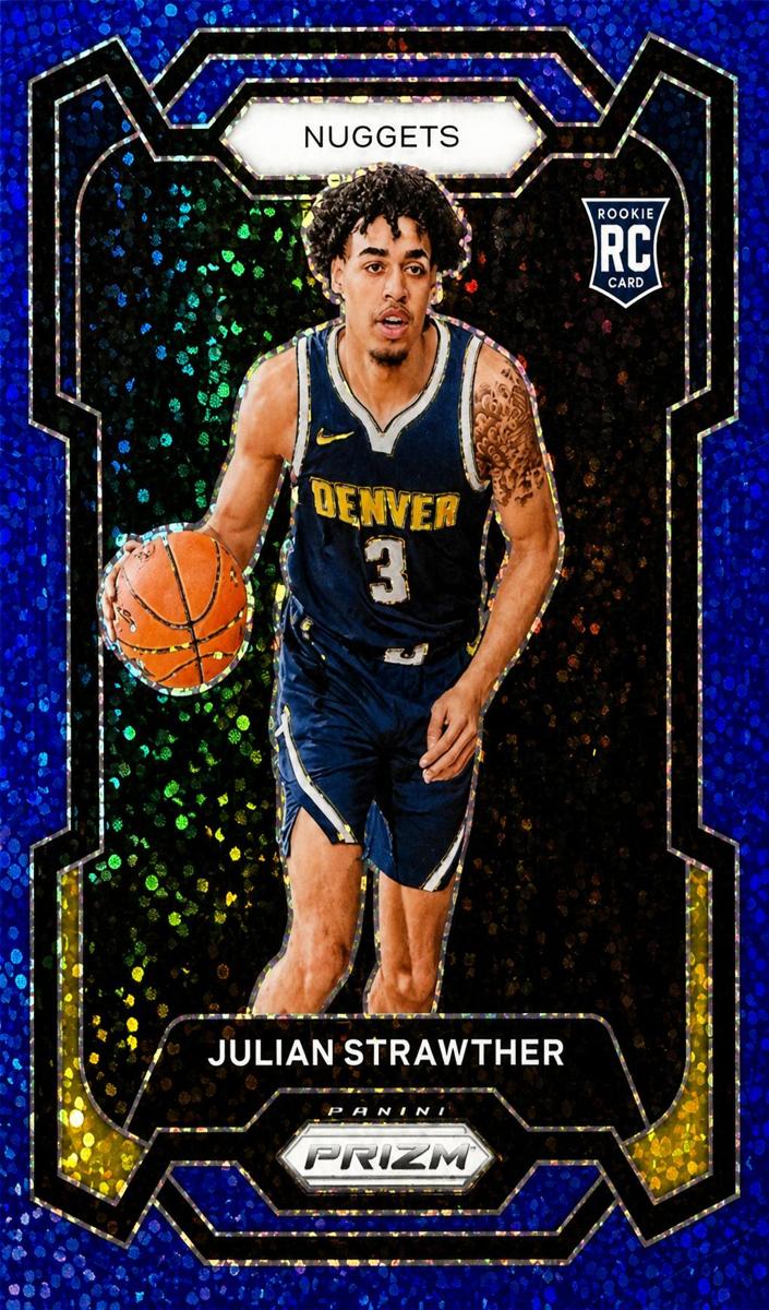2023 Panini Prizm Basketball Blue Sparkle Julian Strawther #133