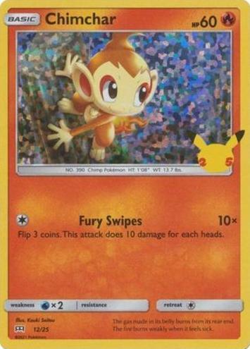 2021 Pokemon McDonald's 25th Anniversary Chimchar #12
