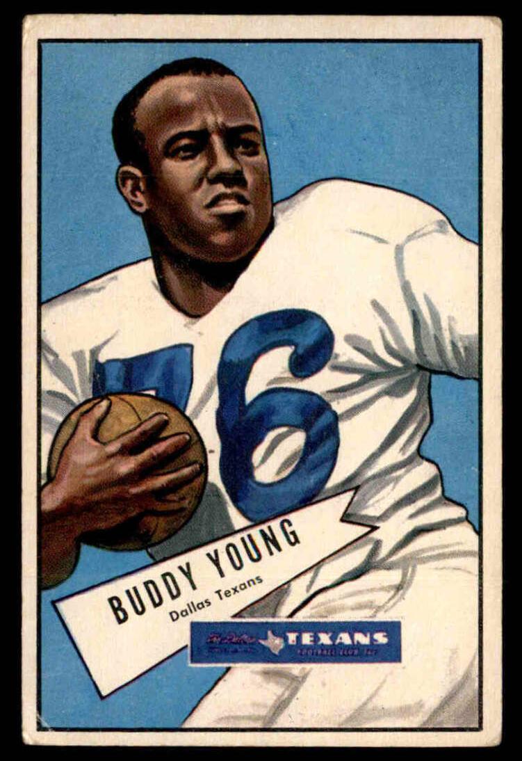 1952 Bowman Large Football Buddy Young #104 PSA 7